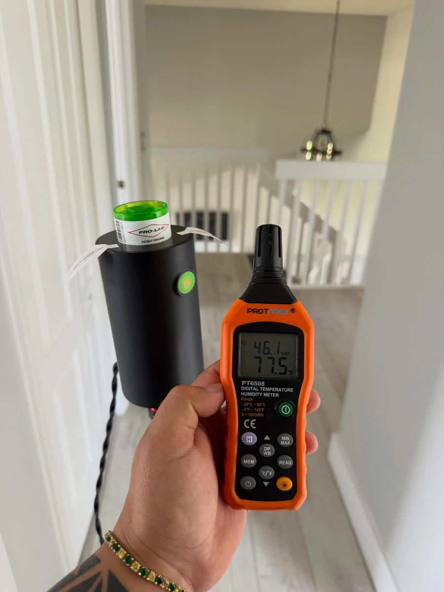 Indoor air quality testing in a Louisville, KY home