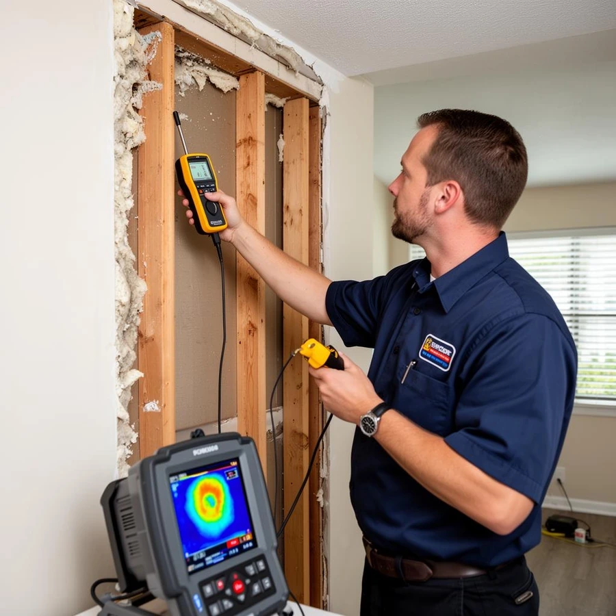 Mold inspection in a Jeffersonville home