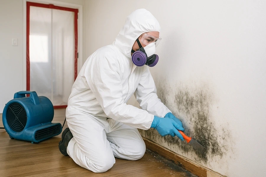 Mold remediation containment and removal in Jeffersonville