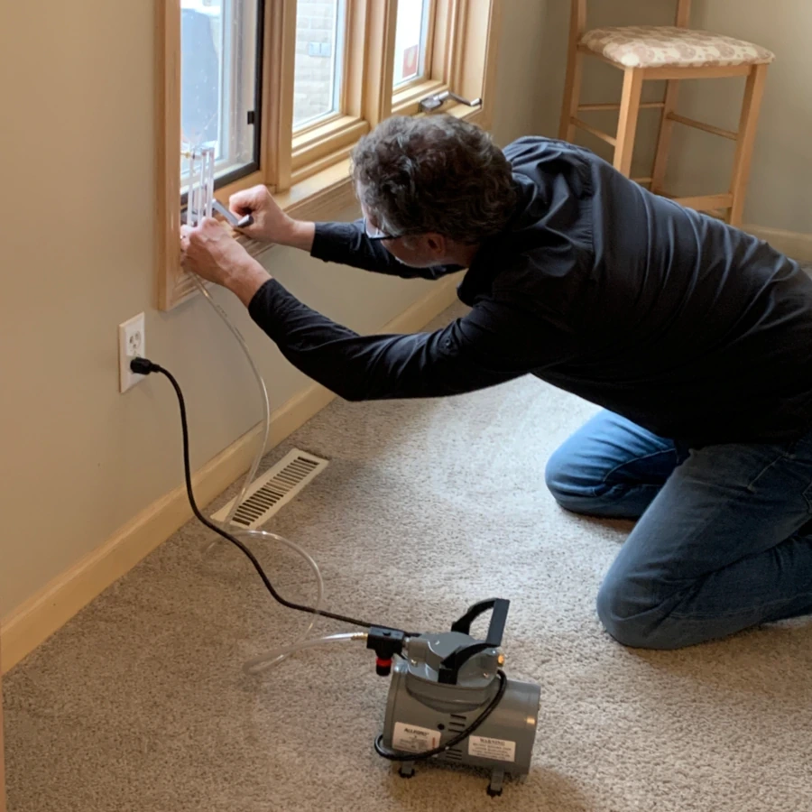 Mold testing sample collection in Jeffersonville