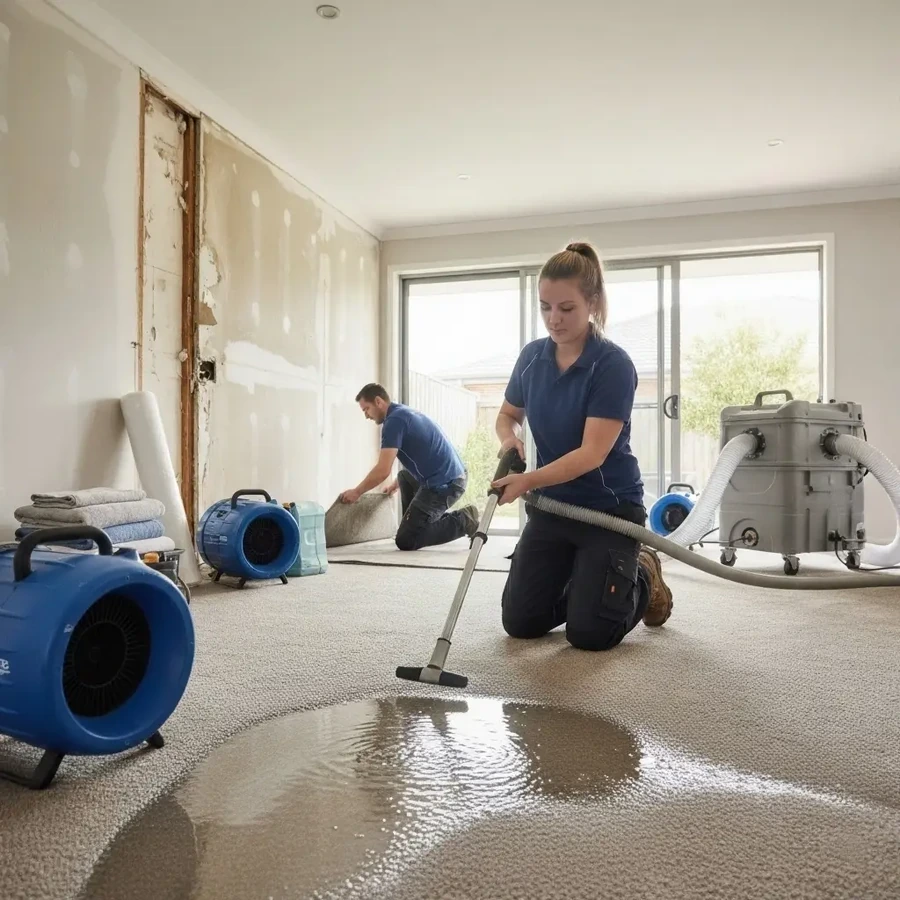 Water damage restoration in a Jeffersonville home